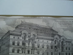 River Front Soho Wharf Westminster Bridge for Crosse and Blackwell , England, UK, 1884, Roumieu and Aitchison