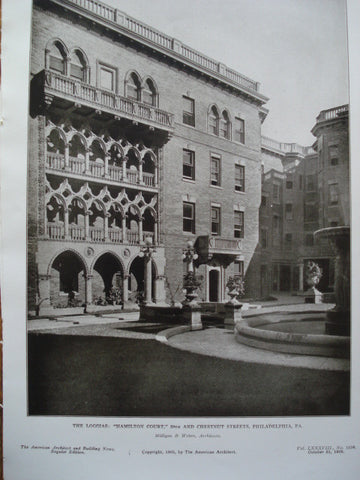 Loggias: "Hamilton Court", 39th and Chestnut Streets , Philadelphia, PA, 1905, Milligan & Weber