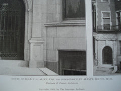 House of Rollin H. Allen, Esq. on 240 Commonwealth Avenue , Boston, MA, 1905, Chapman & Frazer