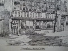 Rendition of the Shrewsbury House , Chester, UK, 1884, Unknown