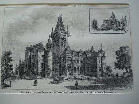 Hummelshain Castle for the Duke of Altenburg, Germany, EUR, 1884, Ihne and Stegmuller