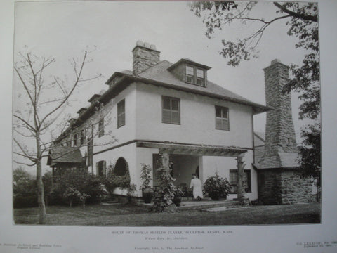 House of Thomas Shields Clarke, Sculptor , Lenox, MA, 1905, Wilson Eyre, Jr.