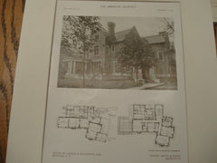 House of George B. Matthews, Buffalo, NY, 1909, Green and Wicks