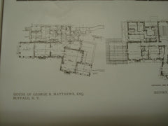 House of George B. Matthews, Buffalo, NY, 1909, Green and Wicks