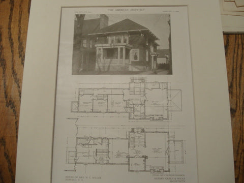 House of Mrs. M. C. Miller, Buffalo, NY, 1909, Green and Wicks