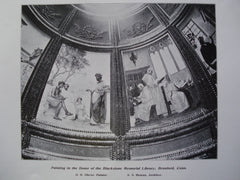 Painting in the Dome of the Blackstone Memorial Library , Branford, CT, 1904, S.S. Beman and O.D. Glover, Painter