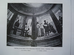Painting in the Dome of the Blackstone Memorial Library , Branford, CT, 1904, S.S. Beman and O.D. Glover, Painter