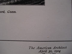 Painting in the Dome of the Blackstone Memorial Library , Branford, CT, 1904, S.S. Beman and O.D. Glover, Painter