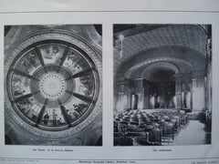 Dome and Auditorium of the Blackstone Memorial Library , Branford, CT, 1904, S.S. Beman and O.D. Glover, Painter