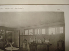 Interior, Charles S. Brown House, Mount Kisco, NY, 1909, Albro and Lindeberg