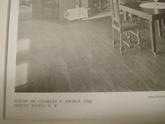 Interior, Charles S. Brown House, Mount Kisco, NY, 1909, Albro and Lindeberg
