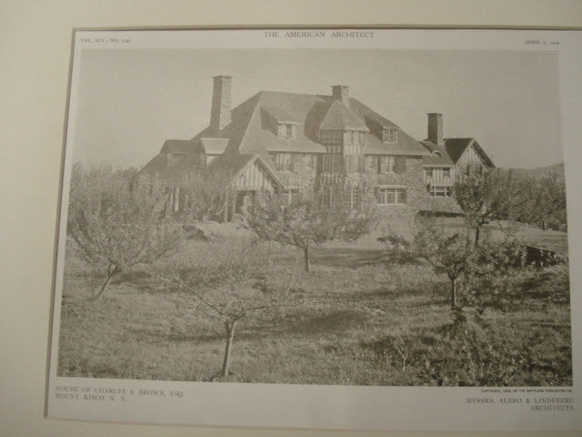 Charles S. Brown House, Mount Kisco, NY, 1909, Albro and Lindeberg