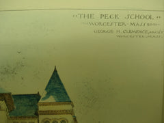 Peck School, Worcester, MA, 1894, George H. Clemence