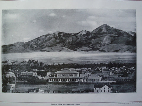 General View of Livingston, Livingston, MT, 1904, NA