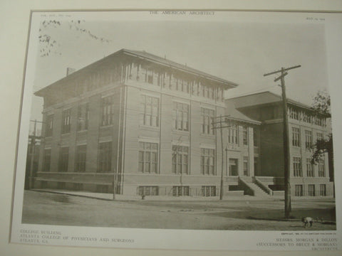 Atlanta College of Physicians and Surgeons, Atlanta, GA, 1909, Morgan and Dillon