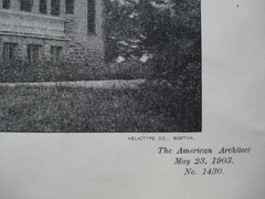 House of John J. Rogers, Esq., Wyncote , PA, 1903, Adin B. Lacey