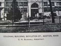 Colonial Building on Boylston St., Boston, MA, 1901, C.H. Blackall