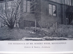 Residence of Mr. Robert Webb , Minneapolis, MN, 1911, Hewitt & Brown