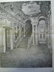 Staircase in the Foyer: Colonial Theatre , Boston, MA, 1901, C.H. Blackall