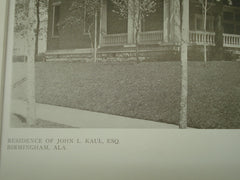 Alternate View of the House of John L. Kaul, Birmingham, AL, 1909, William C. Weston