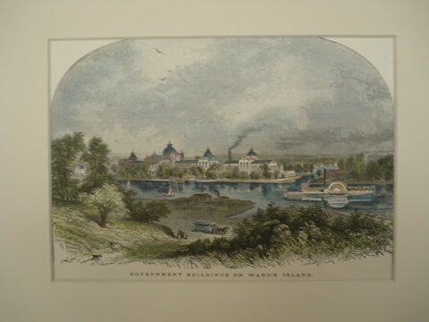 Scene of Government Buildings, Ward's Island, NY, 1883