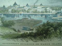 Scene of Government Buildings, Ward's Island, NY, 1883