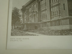 Fifth Ward School, Atlanta, GA, 1909, Haraldson Bleckley
