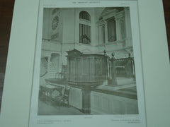 Pulpit, First Congregational Church, Danbury, CT, 1909, Howell and Stokes