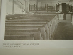 Interior First Congregational Church, Danbury, CT, 1909, Howell and Stokes