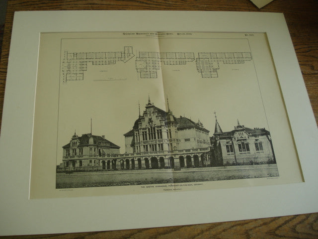 The Goethe Gymnasium, Frankfort-on-the-Main, Germany, EUR, 1898, Frobenius