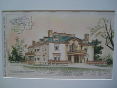 House for Mr. T.L. Haynes , Springfield, MA, 1897, G. Wood Taylor