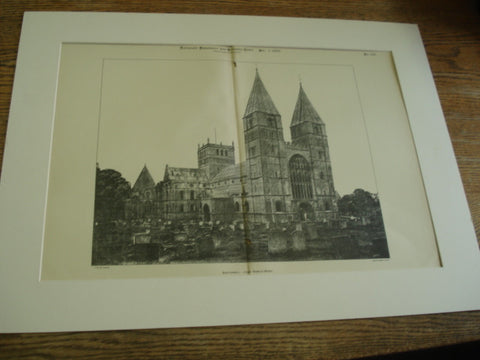 Southwell Cathedral From North-West, Nottinghamshire, England, UK, 1898, Unknown