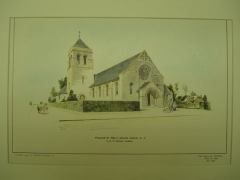 Proposed St. Mary's Church , Bolivar, NY, 1904, E. G. W. Dietrich