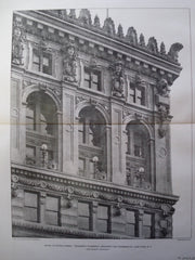 Detail of the Upper Stories: "Broadway Chambers" on Broadway and Chambers St., New York, NY, 1901, Cass Gilbert