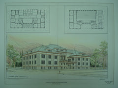 Competitive Design for a High School House, Rock Island, IL, 1902, Olof Z. Cervin