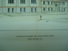 Competitive Design for a High School House, Rock Island, IL, 1902, Olof Z. Cervin