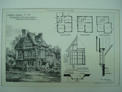 Residence of Mr. Wilmot Pilsbury , Stoneygate, Leicester, England, UK, 1882, Isaac Barradale