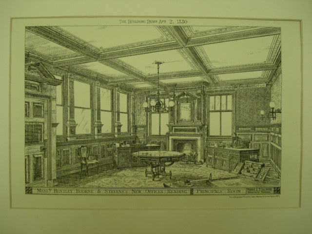 Messrs. Huntley, Boorne & Stevens's New Offices , Reading, England, UK, 1880, Morris & Stallwood