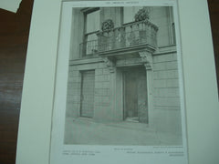 Entrance of the House of E. F. Whitney, Esq., New York, NY, 1909, Messrs. Richardson, Barott & Richardson