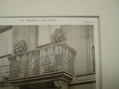Entrance of the House of E. F. Whitney, Esq., New York, NY, 1909, Messrs. Richardson, Barott & Richardson