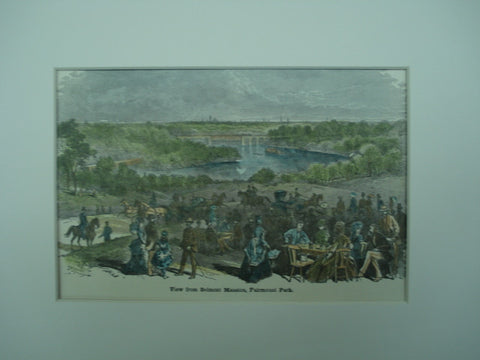 Scene of the view from Belmont Mansion, Fairmount Park, IL, 1883