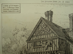 Lodge and Cottages for L. J. Baker, Esq., Haydon, England, UK, 1880, Ernest, George & Peto