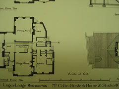 Lugar Lodge, Mr. Colin Hunter's House & Studio, Kensington, England, UK, 1880, John. J. Stevenson