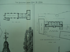 Competitive Designs for the Oxford High School for Boys , Oxford, England, UK, 1880, T. G. Jackson and F. Codd