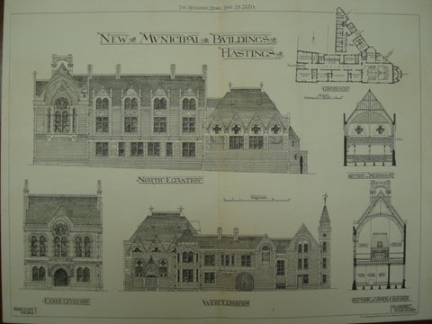 New Municipal Buildings , Hastings, Sussex, England, UK, 1880, Hy. Ward