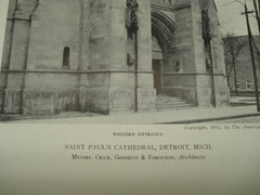 Saint Paul's Cathdral , Detroit, MI, 1911, Messrs. Cram, Goodhue & Ferguson