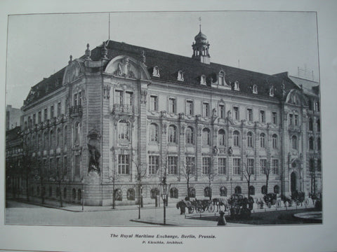 Royal Maritime Exchange , Berlin, Prussia, EUR, 1904, P. Kieschke