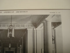 Corridor, Municipal Building, Waterbury, CT, 1915, Cass Gilbert