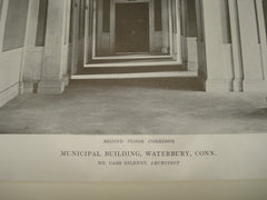 Corridor, Municipal Building, Waterbury, CT, 1915, Cass Gilbert