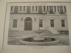 Water Fountain, Municipal Building, Waterbury, CT, 1915, Cass Gilbert